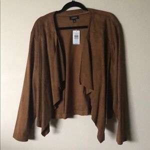Brown suede bolero jacket